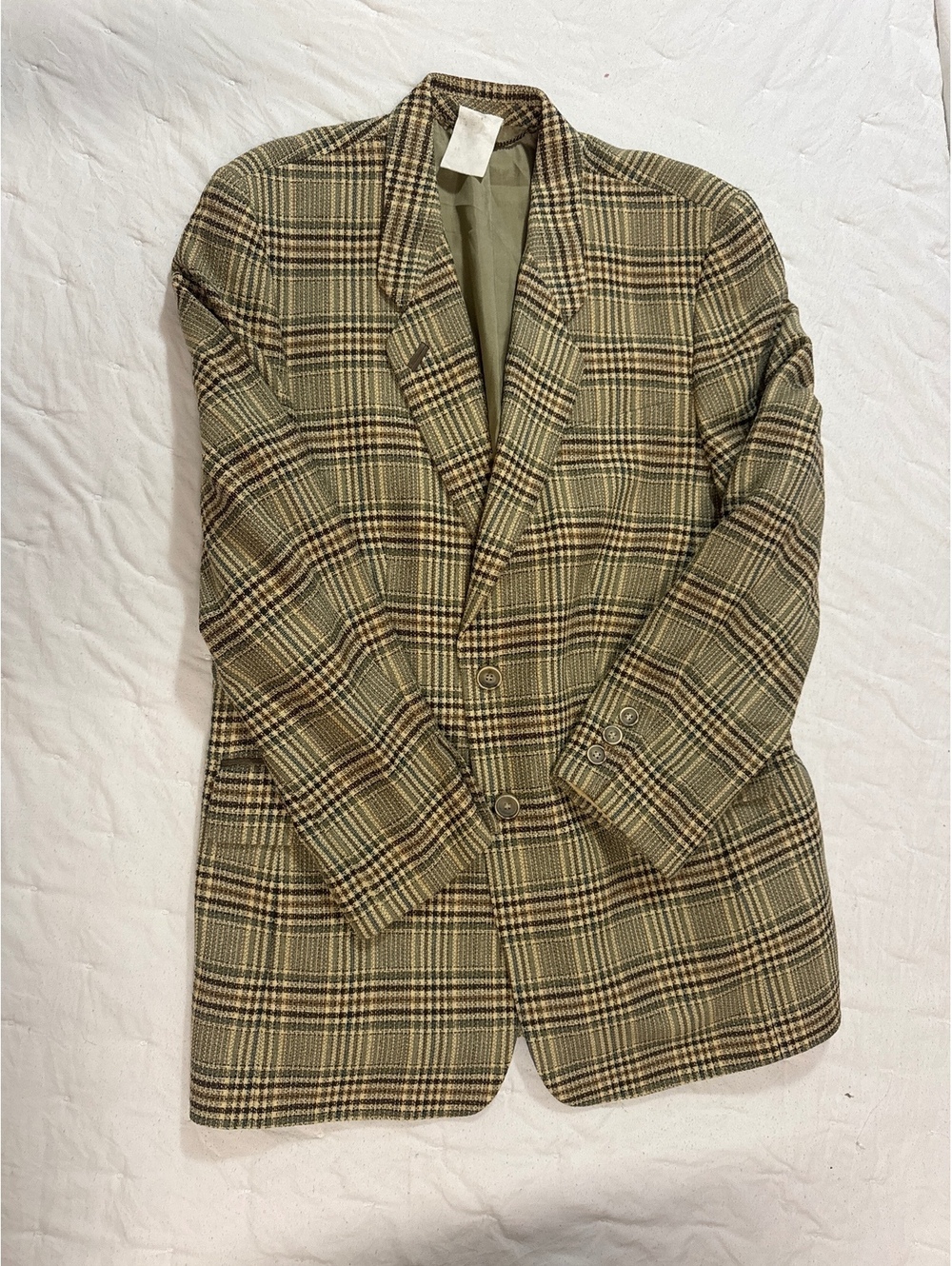Basler Men’s Plaid Blazer in Brown and Beige